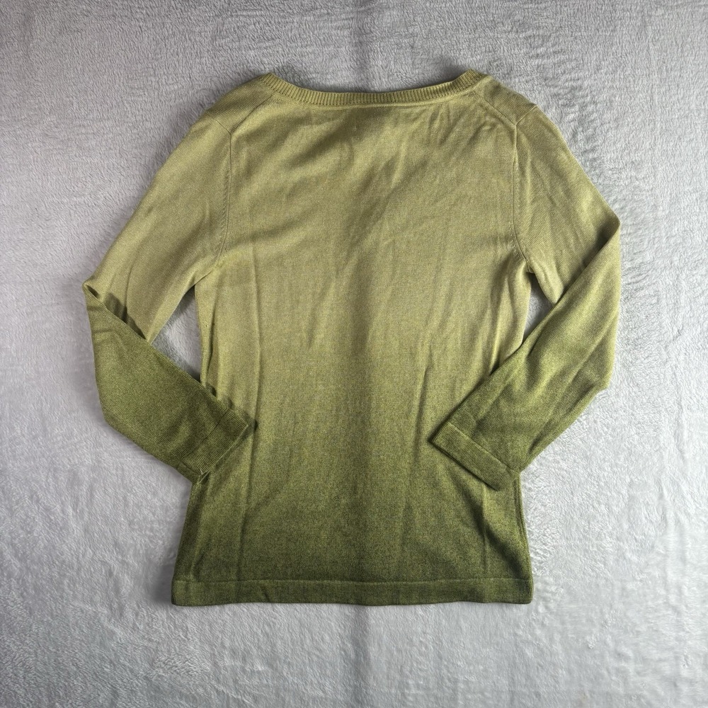 Y2K Ellen Tracy Neiman Marcus Silk Blend Long Sleeve V-Neck Top Women's XS - Picture 6 of 8